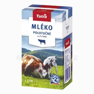 Tatra Mléko Trvanlivé 1L Polotučné 1.5%