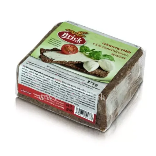 Brick chléb 375g celozrný s 5% sluneč.