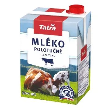 Tatra Mléko 500ml Polotučné 1,5%