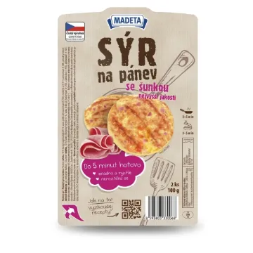Madeta Sýr na Pánev se Šunkou 100g