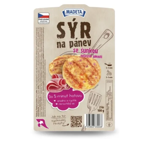 Madeta Sýr na Pánev se Šunkou 100g
