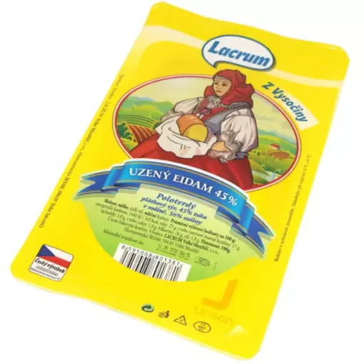Lacrum Sýr Plátky 100g Eidam 45% Uzený