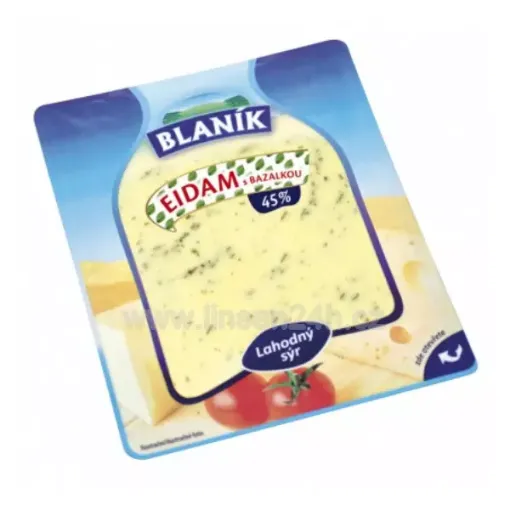 Blaník 100g Eidam S Bazalkou 45% Plátky