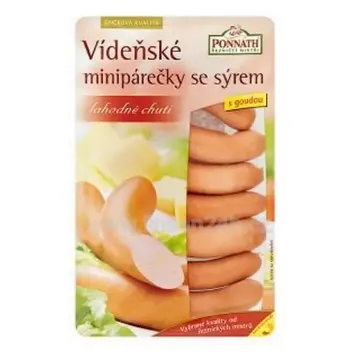 PONNATH Vídeňské Minipárečky 200g se Sýrem