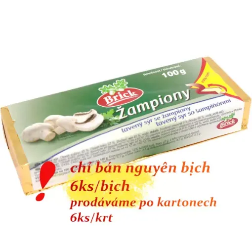 BRICK Tavený Sýr Bloček 1*6*100g Žampiony