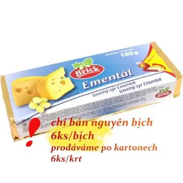 BRICK Tavený Sýr Bloček 1*6*100g Ementál