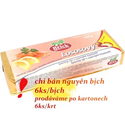 BRICK Tavený Sýr Bloček 1*6*100g Lososový