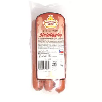Vodňanské Kuře 340g Kuřecí Párky Striptýzky