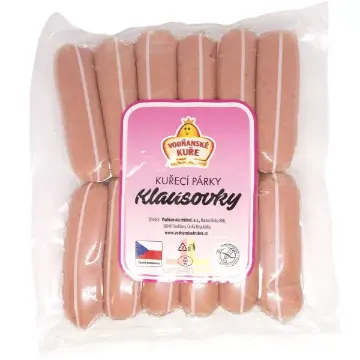 Vodňanské Kuře 340g Kuřecí Párky Klausovky