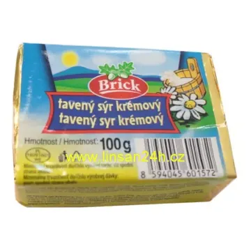 Brick Kostka Tavený Sýr 100g Krémový  5*10ks