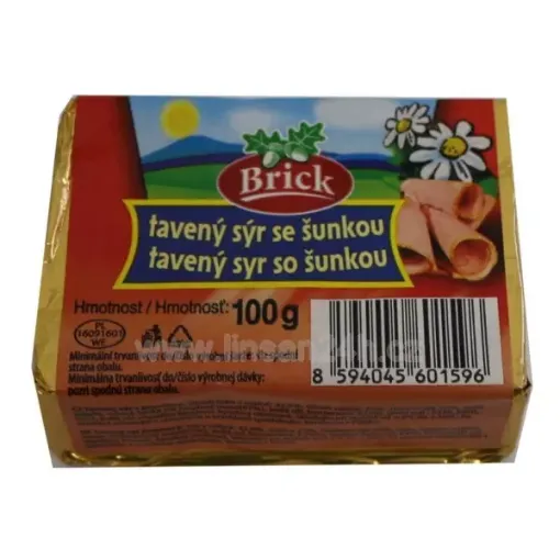 Brick KostkaTavený Sýr 100g Se Šunkou  5*10ks