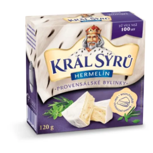 Král Sýru 120g Hermelín Prov.Bylinky