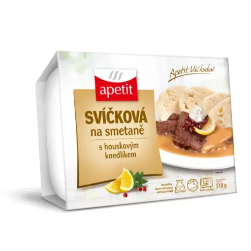 Apetit 510g Svíčková na smetaně, houskový knedlík