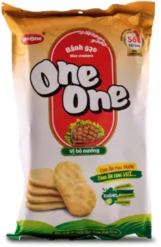 OneOne Banh Gao 150g Vi Bo Nuong - Rice Crackers