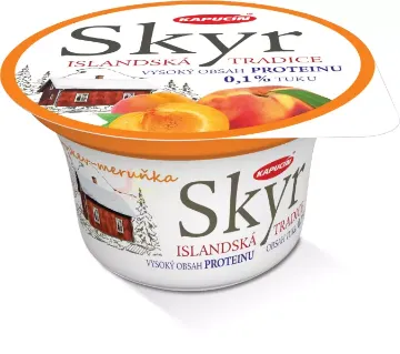 Skyr mléčný dezert 130g Broskev a Meruňka