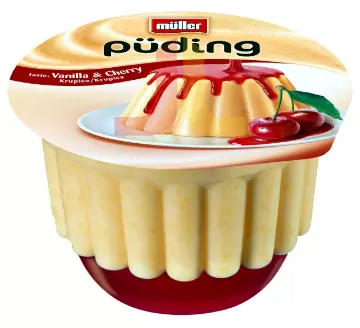 Müller Puding krupice vanilka/víšeň 450g