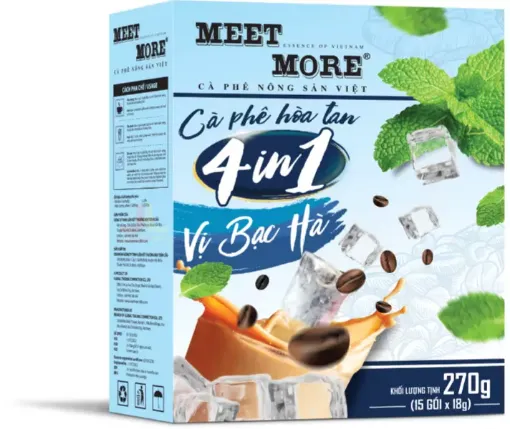 Meet More 4in1 270g Mint - Mentolový Instantní (15ks x 18g)
