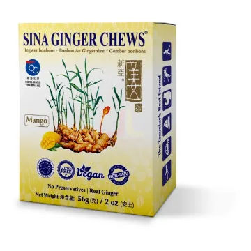 Sina Ginger Candy 56g Mango (12b * 20ks) Keo Gung