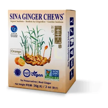 Sina Ginger Candy 56g Orange (12b * 20ks) Keo Gung