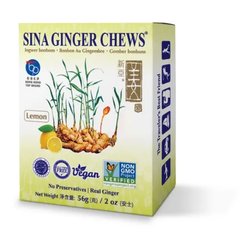 Sina Ginger Candy 56g Lemon (12b * 20ks) Keo Gung