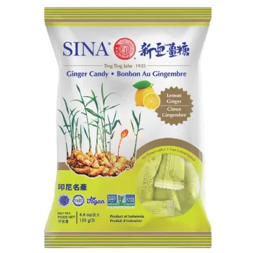 Sina Ginger Candy 125g Lemon - Keo Gung