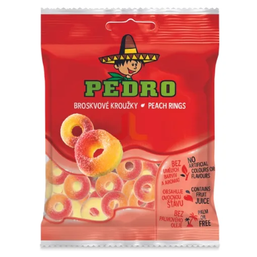 Pedro Želé 80g Broskvové Kroužky