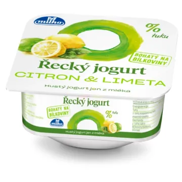 Milko Řecký jogurt 0% mango+citron/limetka 140g