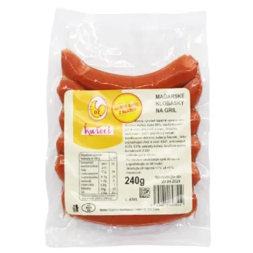 DZ Klatovy 240g Kuřecí maďarské klobásky na gril
