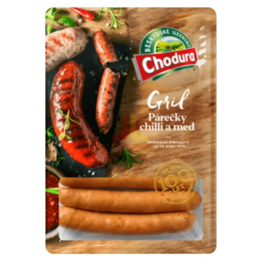Chodura 270g Gril Párečky chilli a med