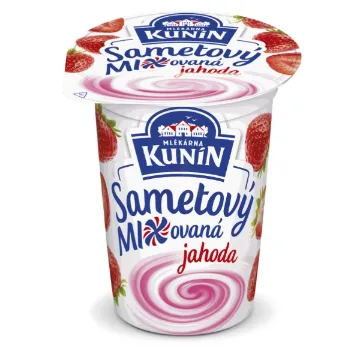 KUNÍN  jogurt 150g Jahoda Sametový