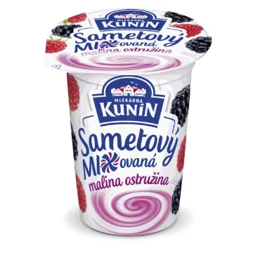 KUNÍN  jogurt 150g Malina/ostružina Sametový